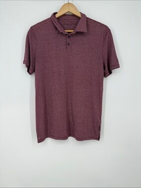 John Varvatos Heathered Maroon Polo